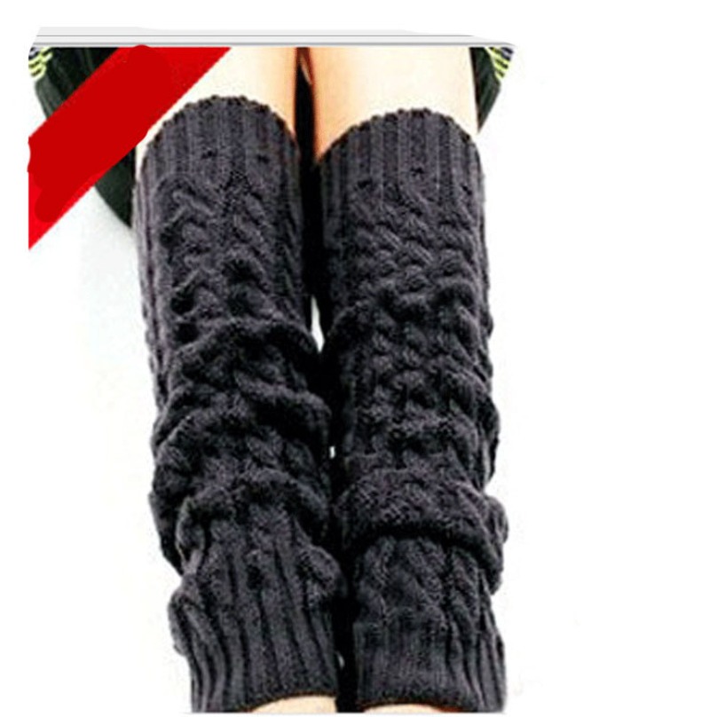 Thermal Sock Wool - レディースレッグウォーマー、アンクル丈、冬用暖かいストレッチニット、ルーズフィット、保温性、厚手ウールカフ、ヘンプブーツソックス、ブラック、ホワイト、ゲイター