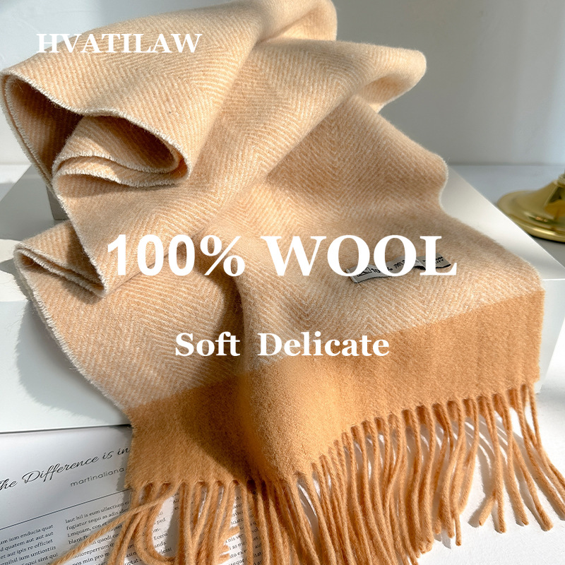 Wool Scarf Men - 100%ピュアウールスカーフ 男女兼用 冬用 暖かく柔らかく快適な厚手のニットロングショール パシュミナ オーバーサイズ