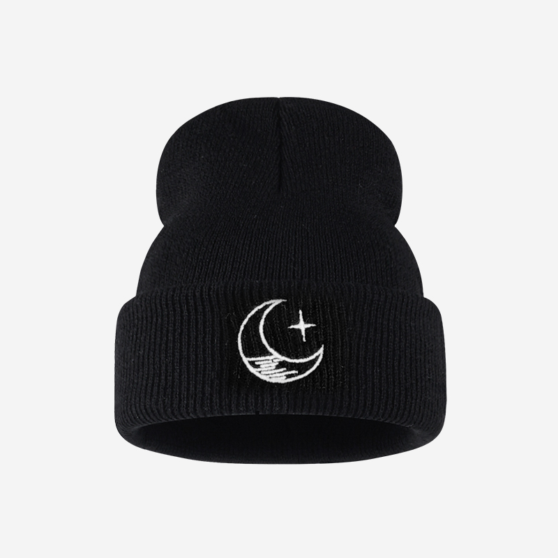 1歳から3歳向けのニット帽：星と月の刺繍が可愛い暖かいビーニ - Knit Beanie Hat Warm のレビューと価格