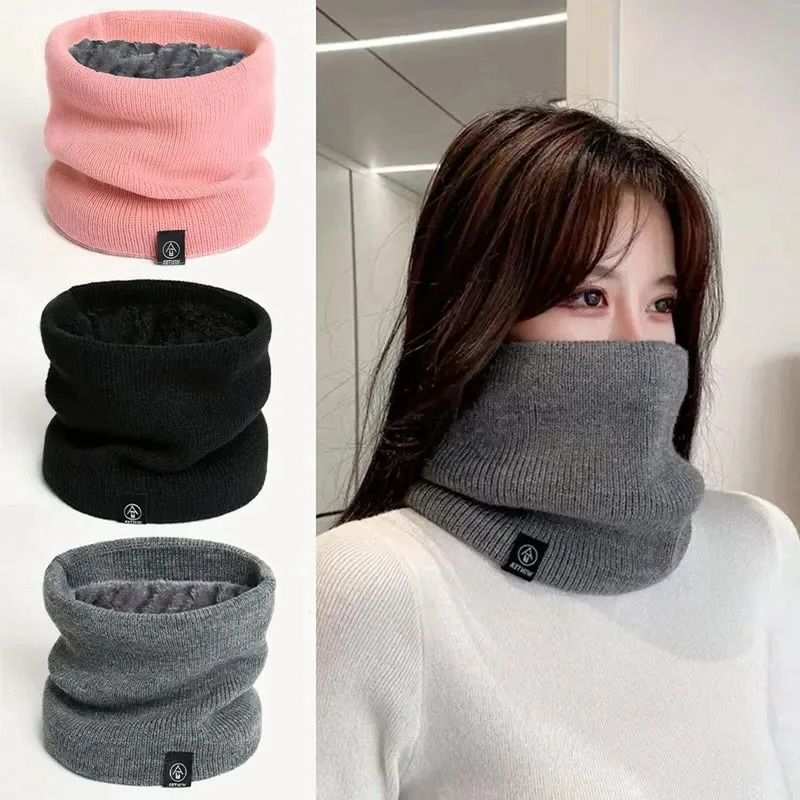 ファッション女性ニットスカーフ固体カシミヤのような冬のスヌー - Wool Scarf Men のレビューと価格