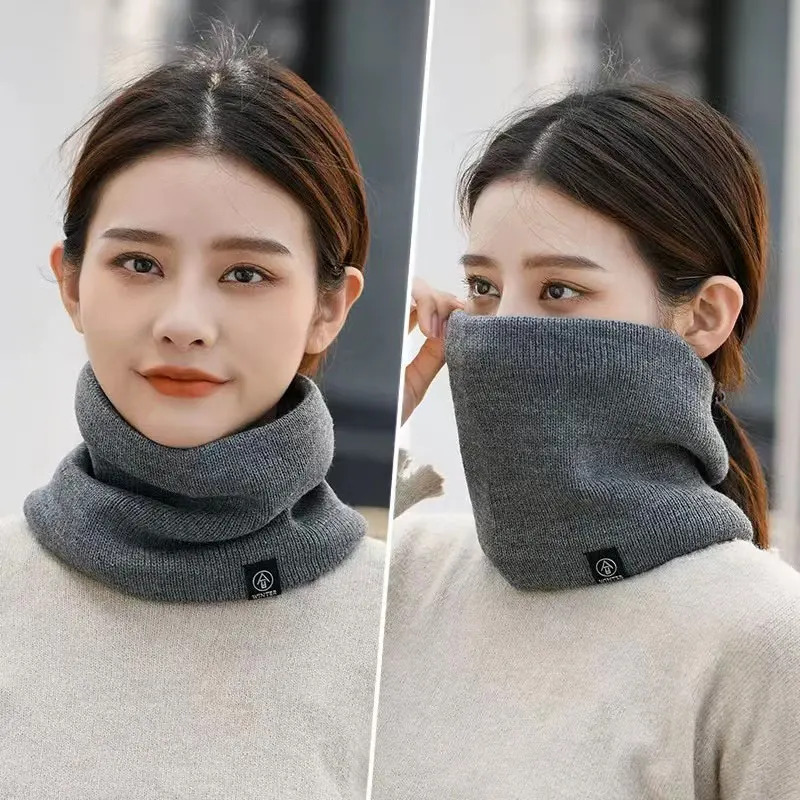 ファッション女性ニットスカーフ固体カシミヤのような冬のスヌー - Wool Scarf Men のレビューと価格
