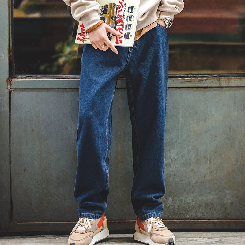 魔伝洗浄デニムジーンズ12.8オンスレトロルーズストレートパ - Levis Jeans 501 のレビューと価格