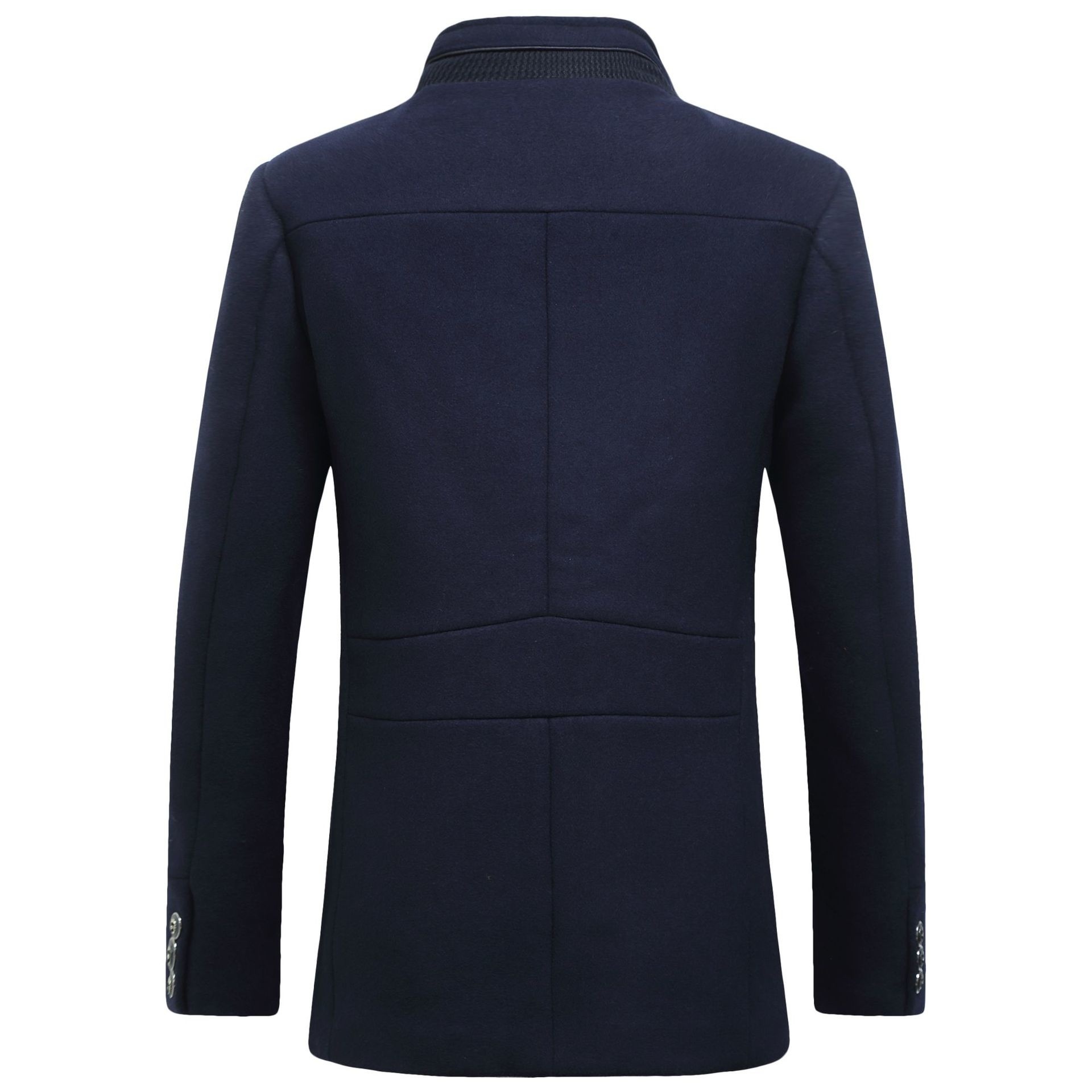 男性用のクラシックなウールのジャケット,ダブルブレスト,ウー - Wool Coat Peacoat のレビューと価格