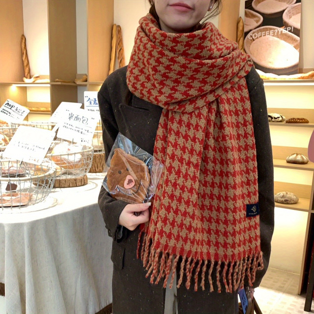 FANGSIGE 精巧な百塔ウール製秋冬用スカーフネックウォ - Wool Scarf Men のレビューと価格