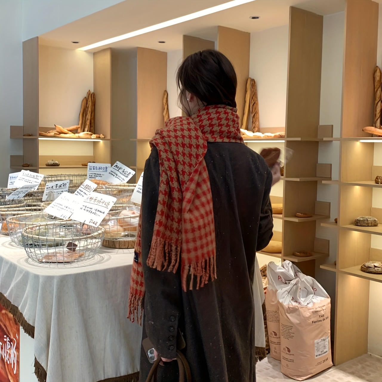 FANGSIGE 精巧な百塔ウール製秋冬用スカーフネックウォ - Wool Scarf Men のレビューと価格