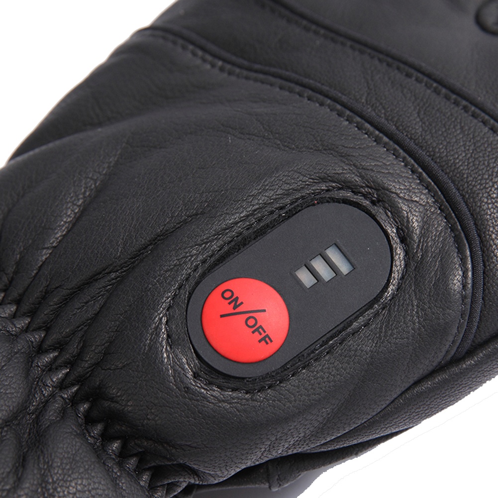 加熱された革手袋男性女性冬防水タッチスクリーン熱電気ハンドウ - Touch Screen Gloves のレビューと価格