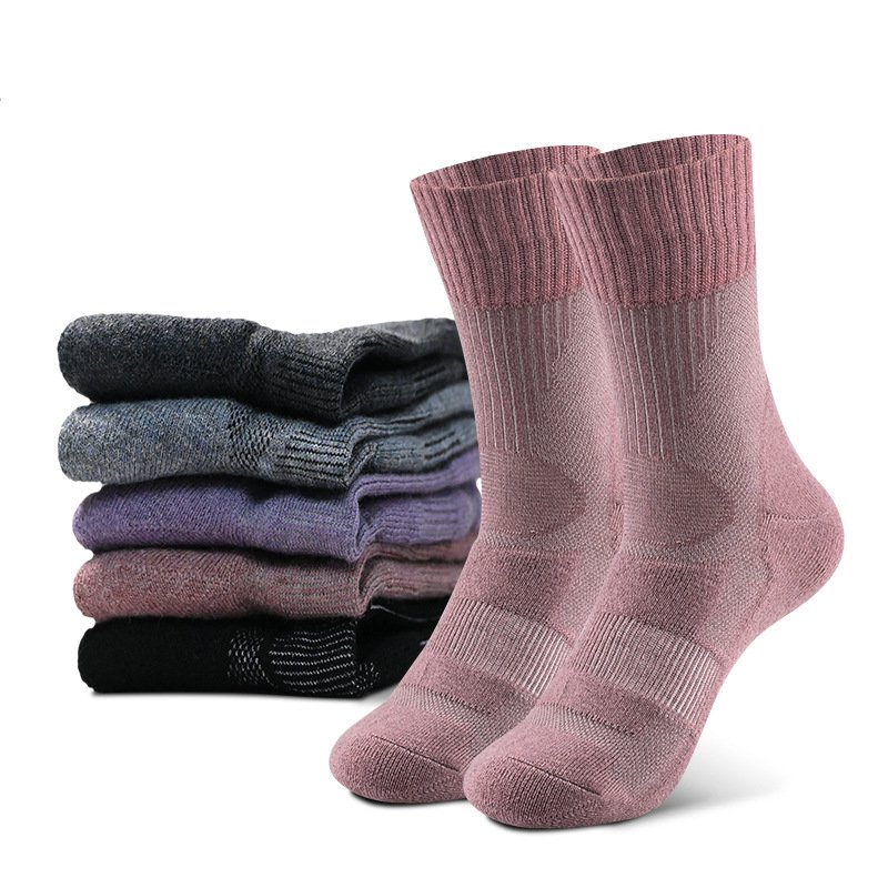 1 ペアメリノウール靴下冬の靴下男性女性厚い登山ハイキング靴 - Thermal Sock Wool のレビューと価格