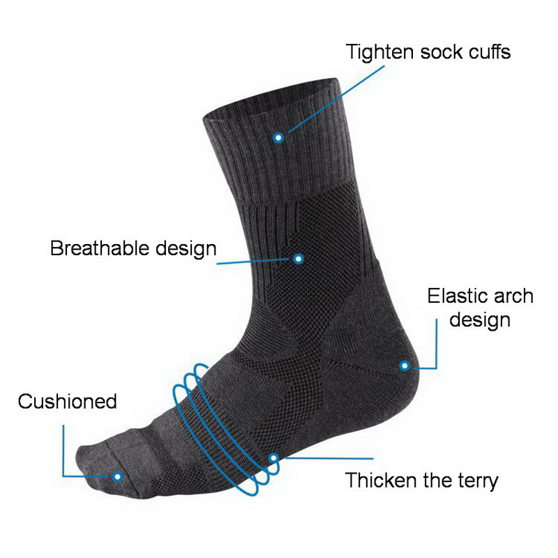 1 ペアメリノウール靴下冬の靴下男性女性厚い登山ハイキング靴 - Thermal Sock Wool のレビューと価格
