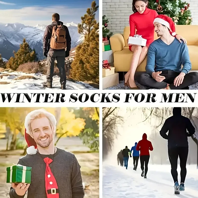 2足組 冬用暖かい靴下 メンズ 超厚手 プラッシュ 無地 防 - Thermal Sock Wool のレビューと価格
