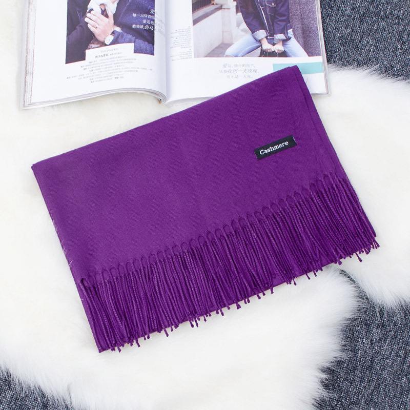 多目的模造カシミヤスカーフ起毛無地肥厚スカーフロングスカーフ - Cashmere Pashmina Wrap のレビューと価格