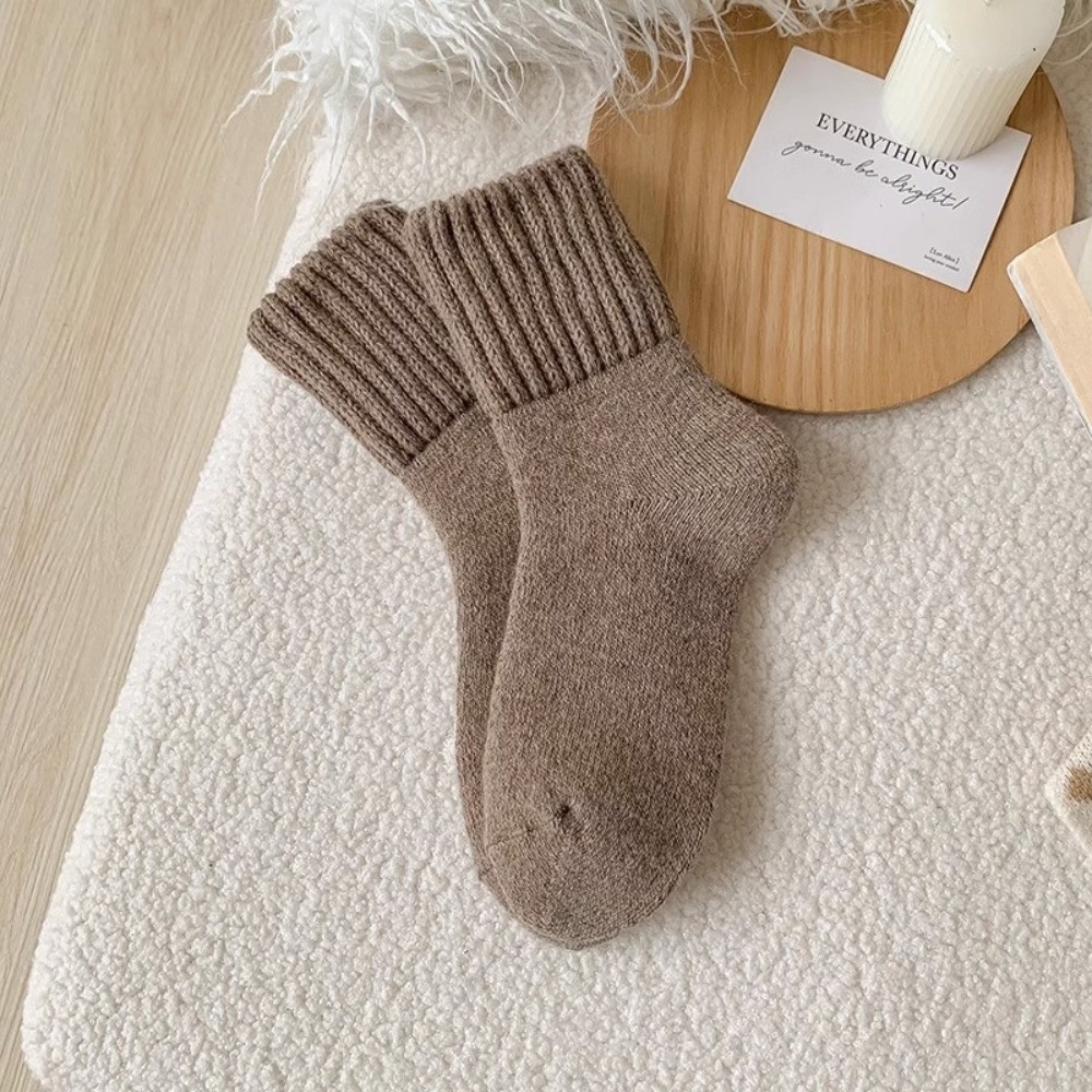 クリエイティブな無地の厚手のウールソックス、快適な超厚手の冬 - Thermal Sock Wool のレビューと価格