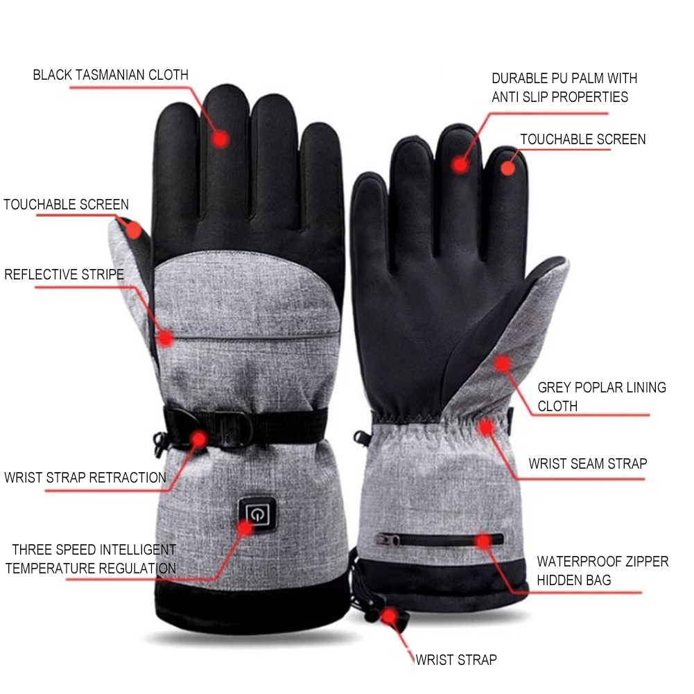 1 ペアハンドウォーマー熱電気ハイキングスキー加熱手袋 50 - Hand Warmer Electric のレビューと価格