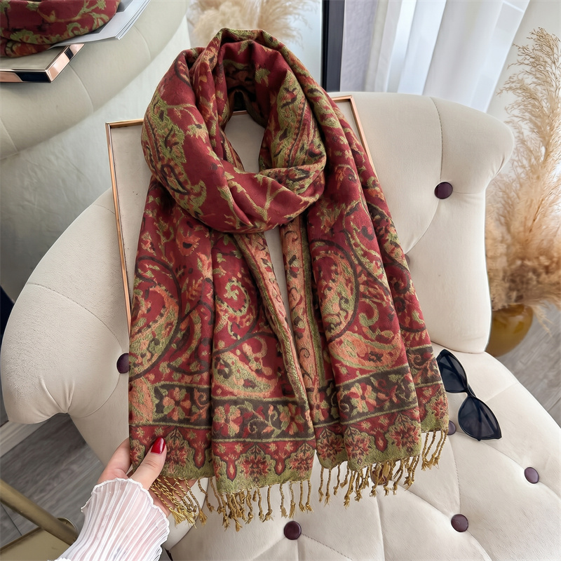 2026 高級ブランドカシミヤ女性スカーフプリント冬暖かいシ - Cashmere Pashmina Wrap のレビューと価格