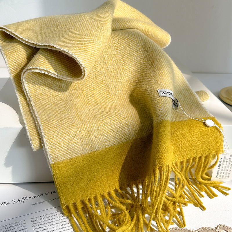 100%ピュアウールスカーフ 男女兼用 冬用 暖かく柔らかく - Wool Scarf Men のレビューと価格