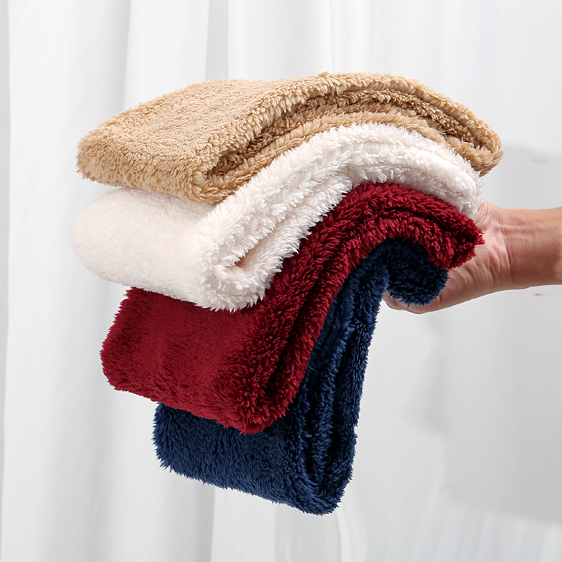 カシミヤ暖かいカラーリング冬のスカーフ固体ぬいぐるみ厚いアウ - Wool Scarf Men のレビューと価格