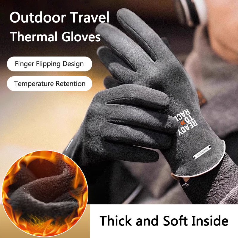 レーデイ・トゥ・レース用バイクグローブ、屋外用厚手防風タッチ - Touch Screen Gloves のレビューと価格