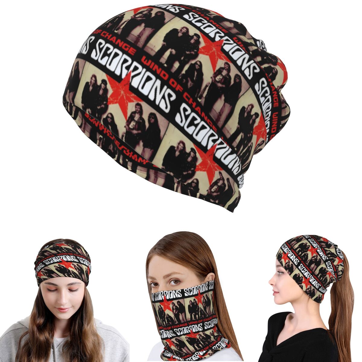 スコーピオンズバンド ロックバンダナ ネックカバー ラップス - Knit Beanie Hat Warm のレビューと価格