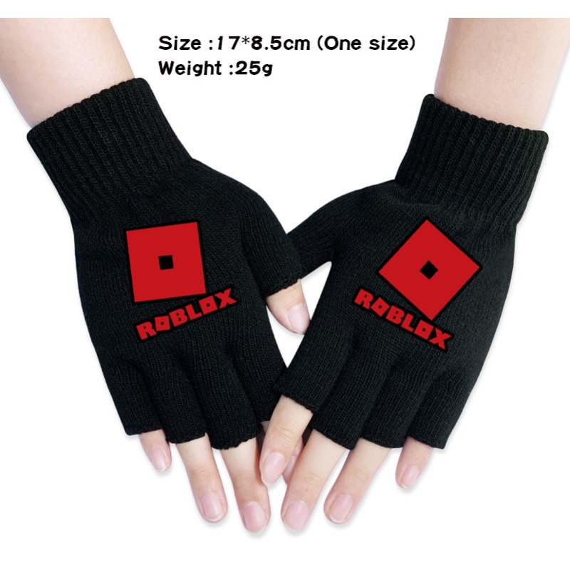 人気ゲームROBLOXSフィギュア柄プリント指なしタッチスク - Touch Screen Gloves のレビューと価格
