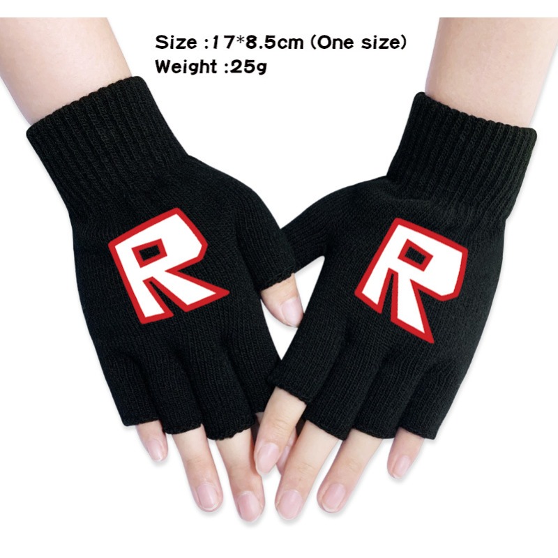人気ゲームROBLOXSフィギュア柄プリント指なしタッチスク - Touch Screen Gloves のレビューと価格