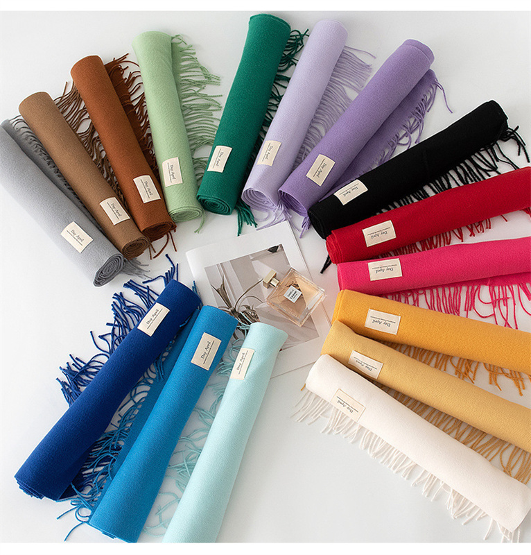 2024 秋のスカーフ女性のためのロング暖かいカシミヤスカー - Cashmere Pashmina Wrap のレビューと価格