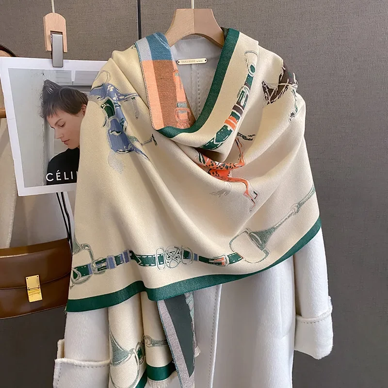 2024 高級暖かいパシュミナショール女性スカーフ厚い冬旅行 - Cashmere Pashmina Wrap のレビューと価格