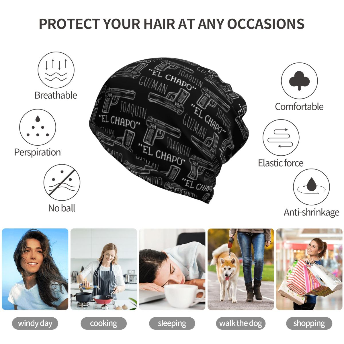 ホアキン・エル・チャポ・グスマン ナルコス犯罪テレビ パブロ - Knit Beanie Hat Warm のレビューと価格